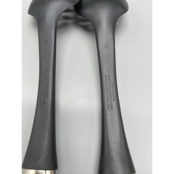 2 slotted spoons Gourmet Solutions plastic with metal handle loop end READ NEW - Picture 3 of 9